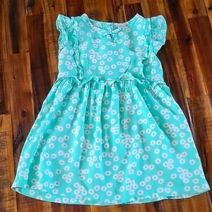 Carter's Green Ruffle Dress